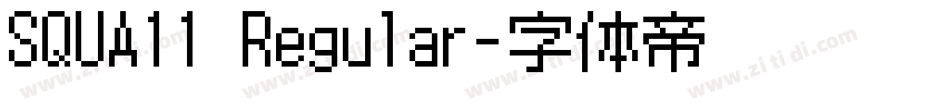 SQUA11 Regular字体转换